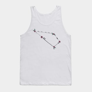 Sculptor Constellation Roses and Hearts Doodle Tank Top